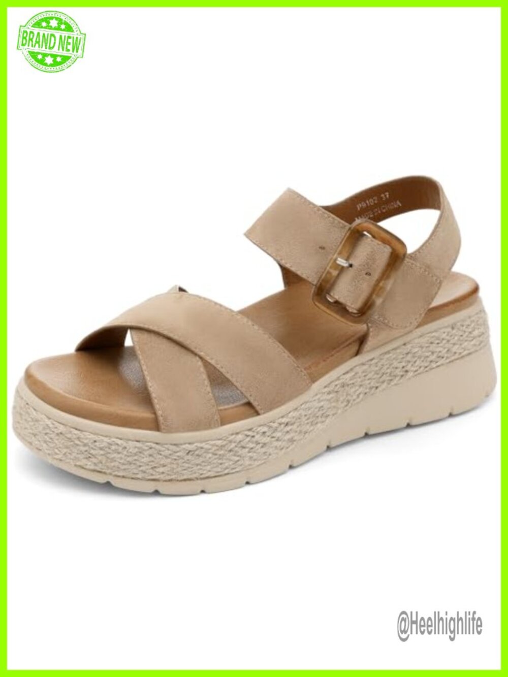 UBFEN Women's Platform Wedge Sandals Orthopedic Arch Support Adjustable